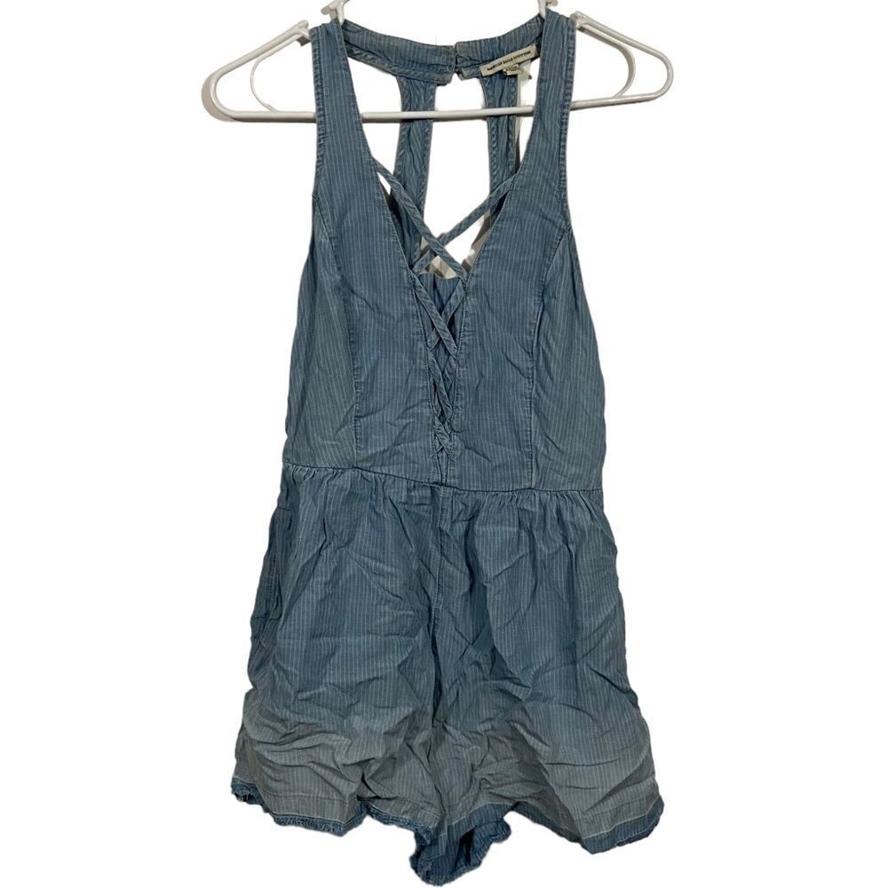 American Eagle Sleeveless Plunge Neckline Romper